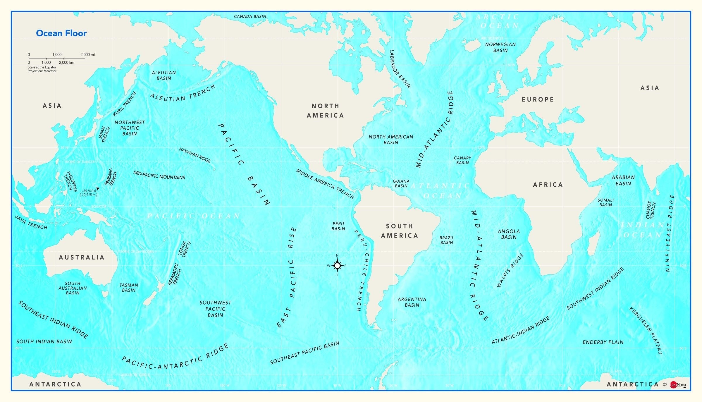 Океан граничит с сушей. Границы океанов на карте. Физическая карта Тихого океана. Океаны на карте с границами.