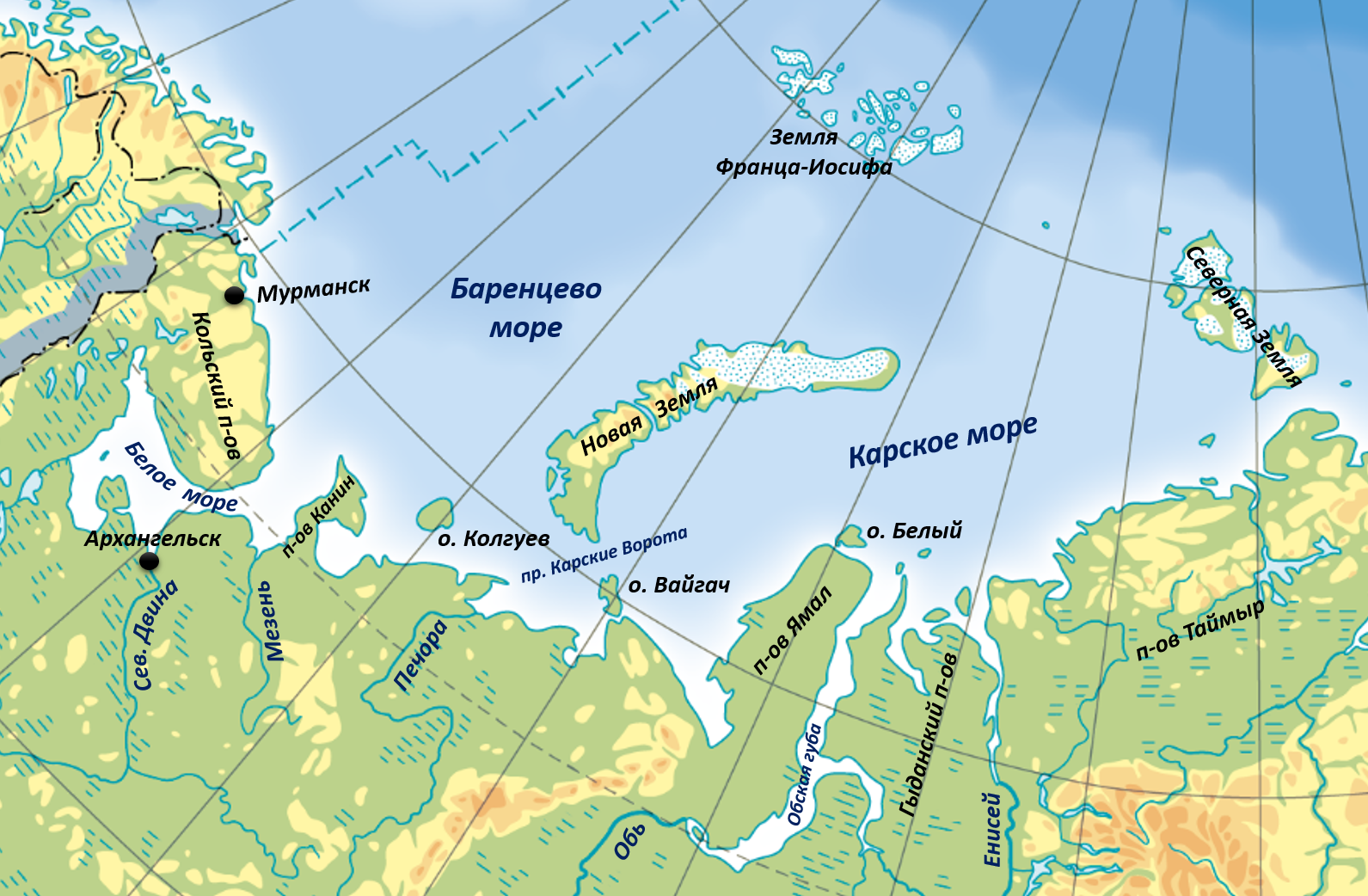 Моря северного ледовитого. Баренцево море на карте. Баренцево море и Карское море на карте. Баренцево море к северно Ледовитому. Пролив Карские ворота море.