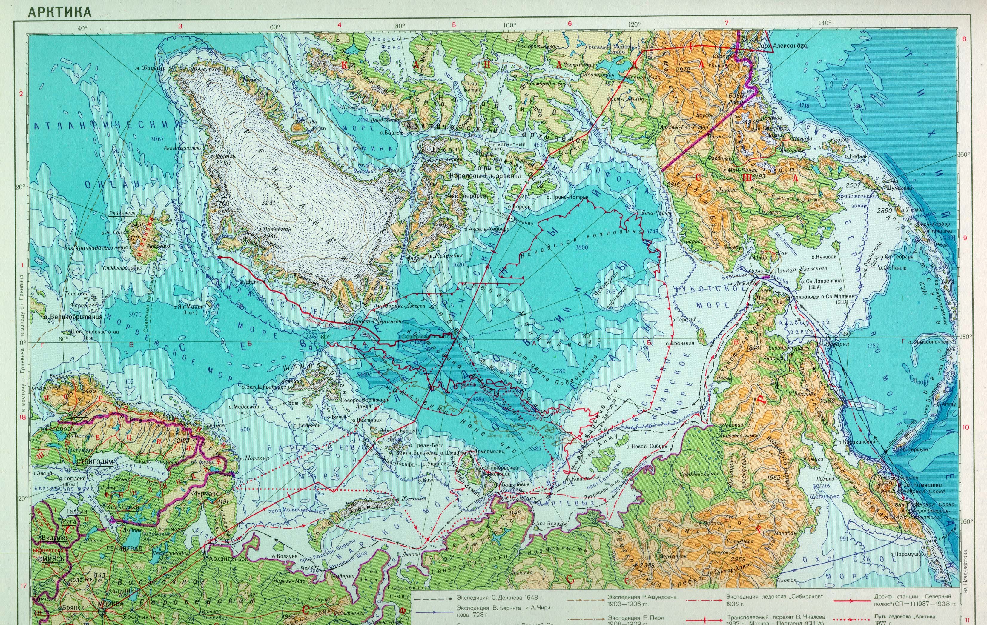 Моря северного ледовитого океана находятся на. Северный Ледовитый океан географическая карта. Карта Северного Ледовитого океана на карте. Физическая карта Северного Ледовитого океана. Северный Ледовитый океан физическая карта границы.