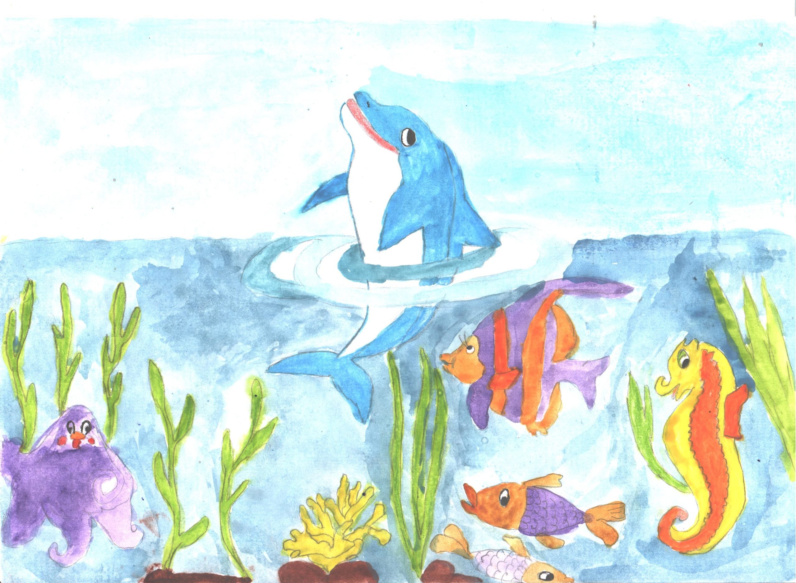 Красота моря рисунок для детей. Детский рисунок подводный мир. Детский рисунок море. Красота моря 2 класс окружающий мир рисунки.