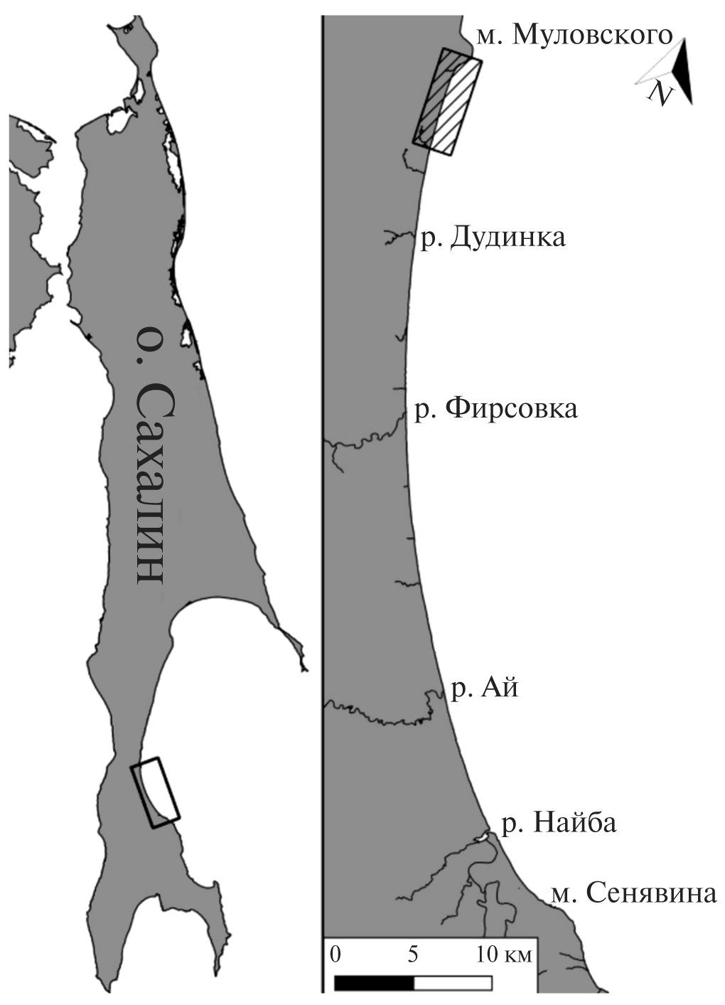 Карта рек сахалина