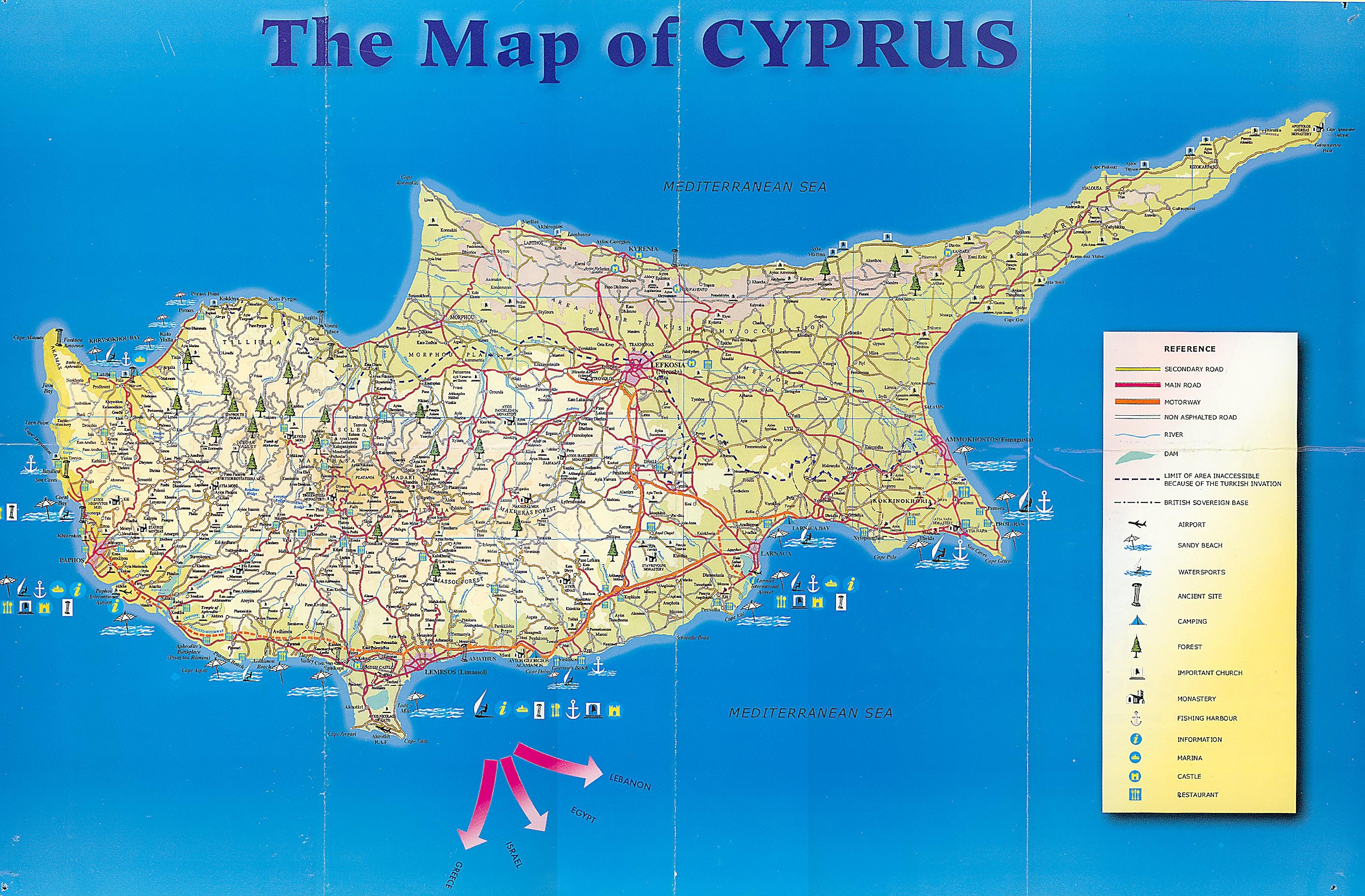 Кипр какая страна. Остров Кипр на карте. Туристическая карта Кипра. Кипр схема острова. Кипр карта туриста.