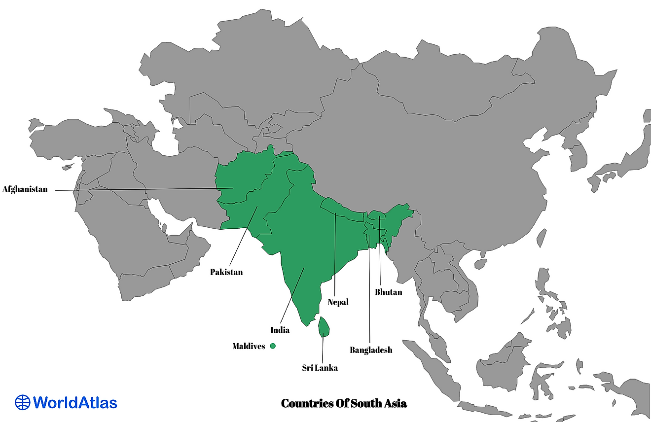 Regional asia south jepang birahi. Страны Южной Азии на карте. Субрегионы зарубежной Азии контурная карта. Южная Азия на карте. Государства Южной Азии.