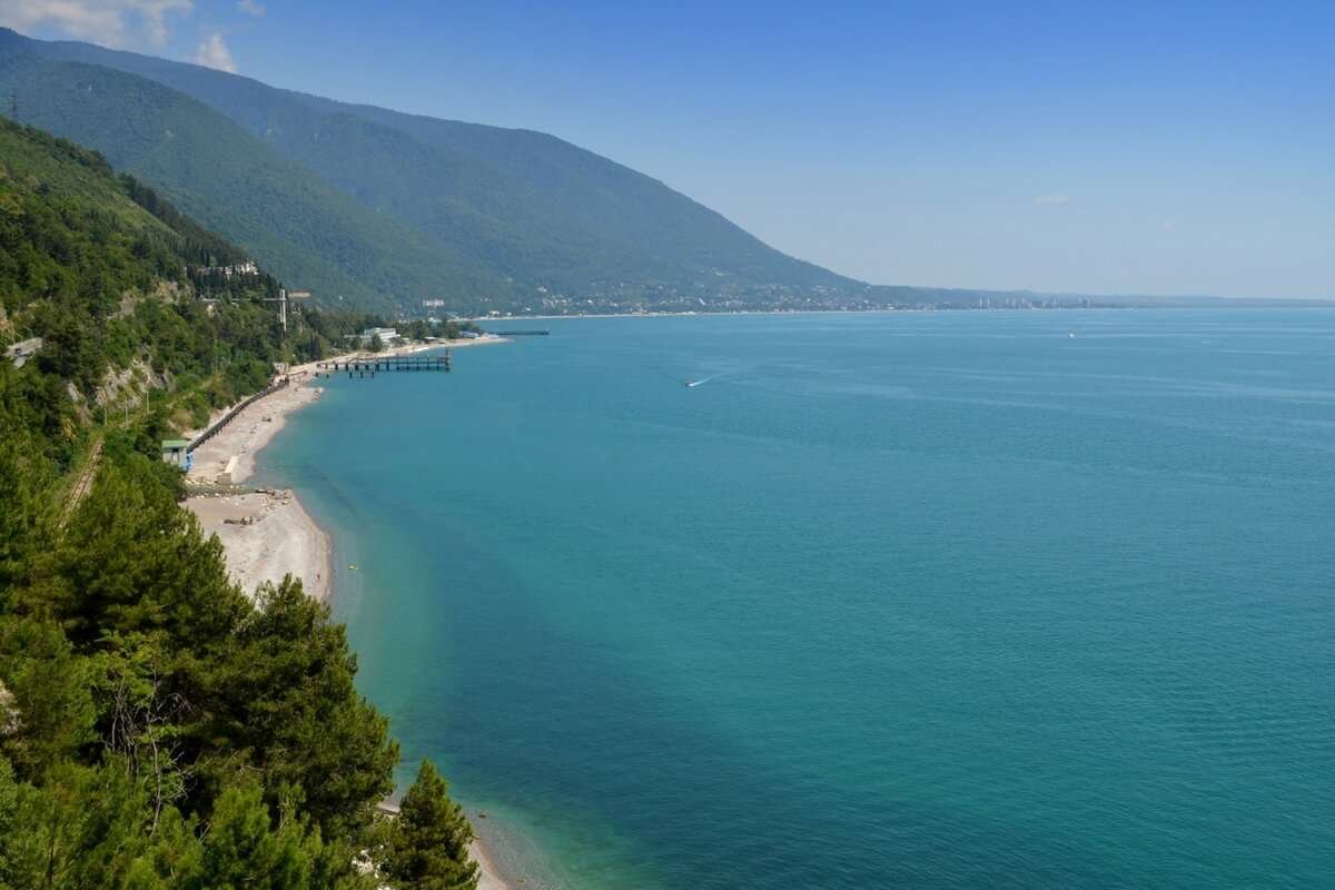 Город Гагра Абхазия море