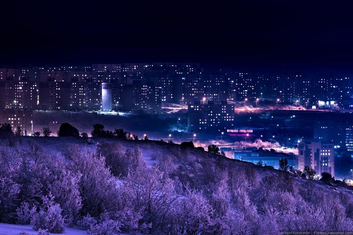 Полярная зима в Мурманске
