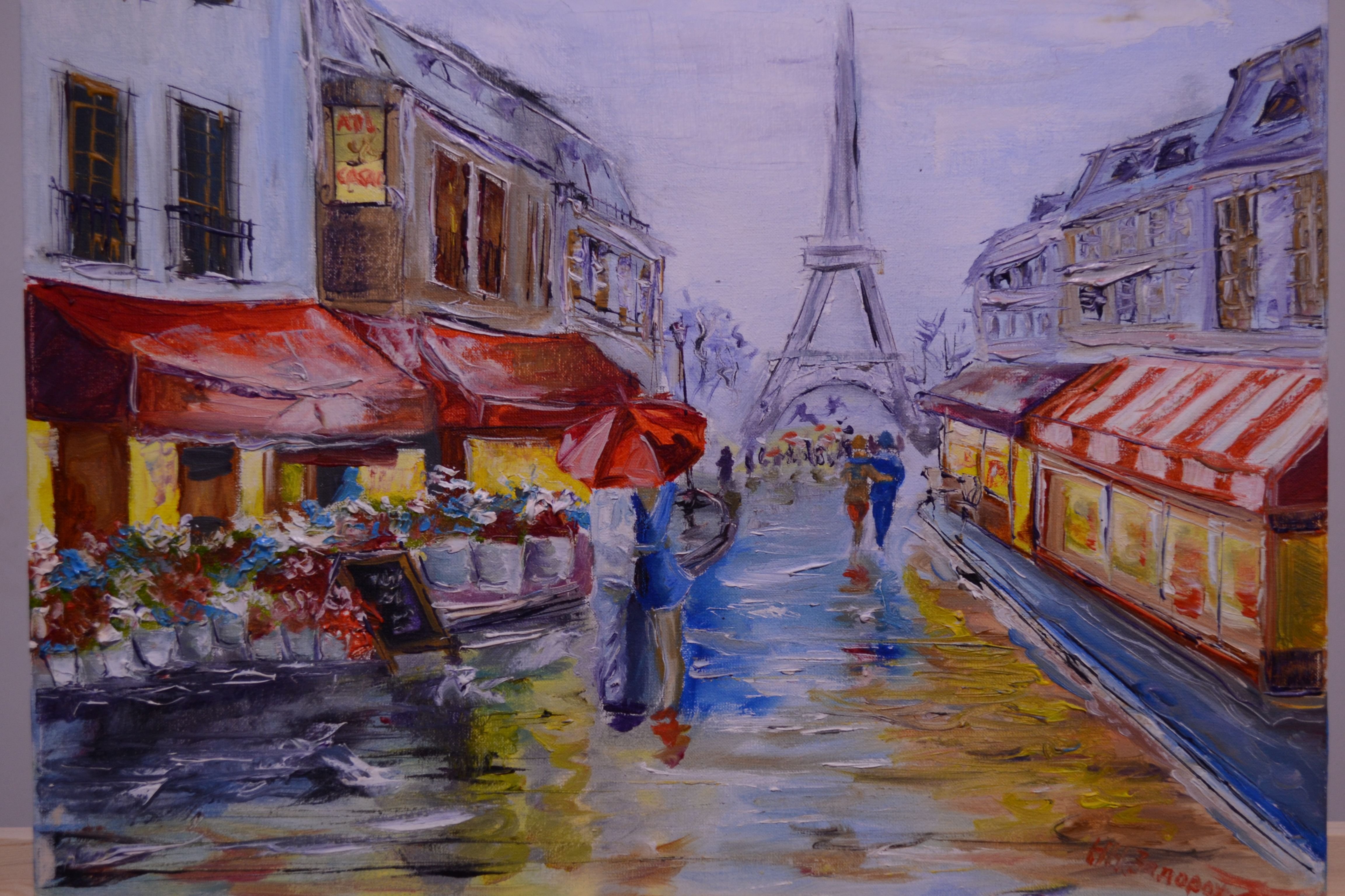 Париж после. Париж живопись маслом. Париж после дождя. Живопись Париж после дождя. Картина дождь в Париже.