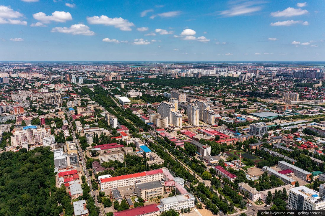 Краснодар с высоты птичьего полета