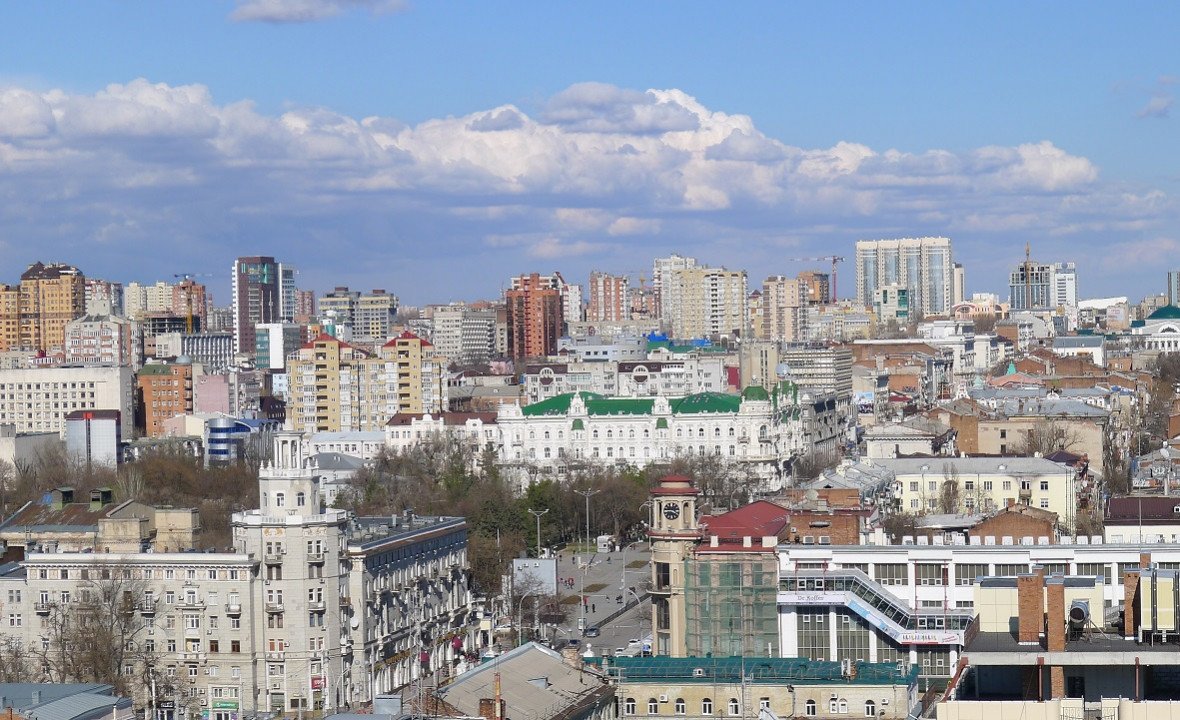 Город Екатеринбург с высоты птичьего полета