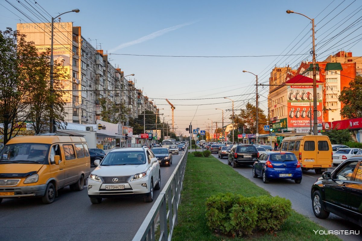 Ночной Краснодар с высоты птичьего полета