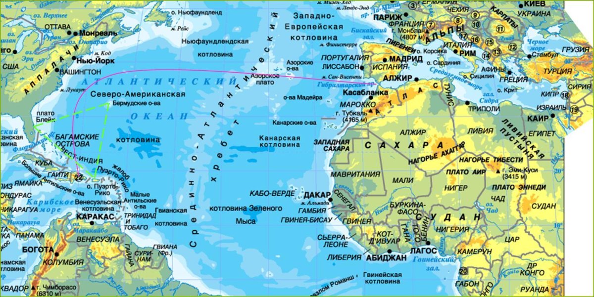 Саргассово море Бермудские острова