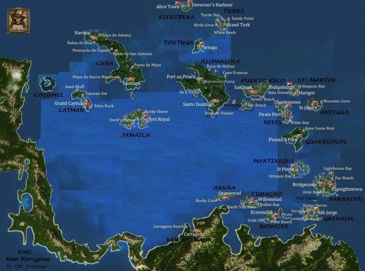 карибское море карта