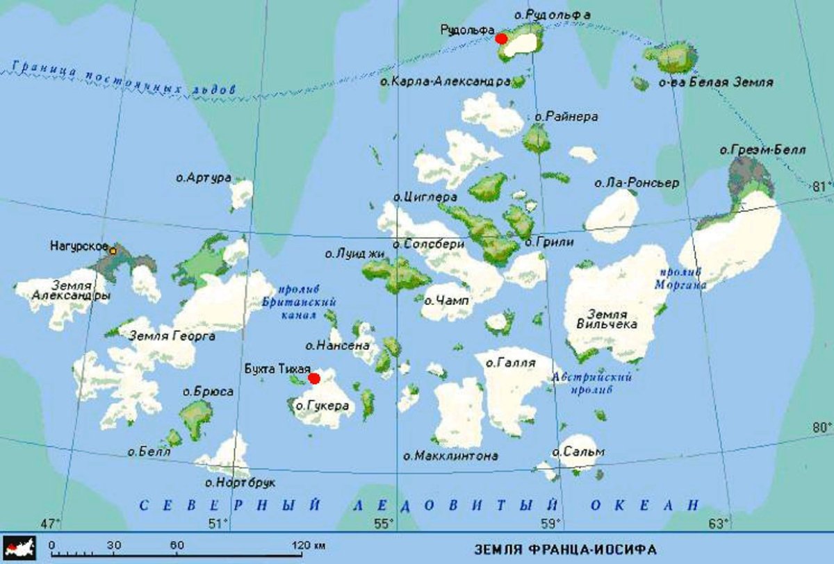 остров новая земля на карте