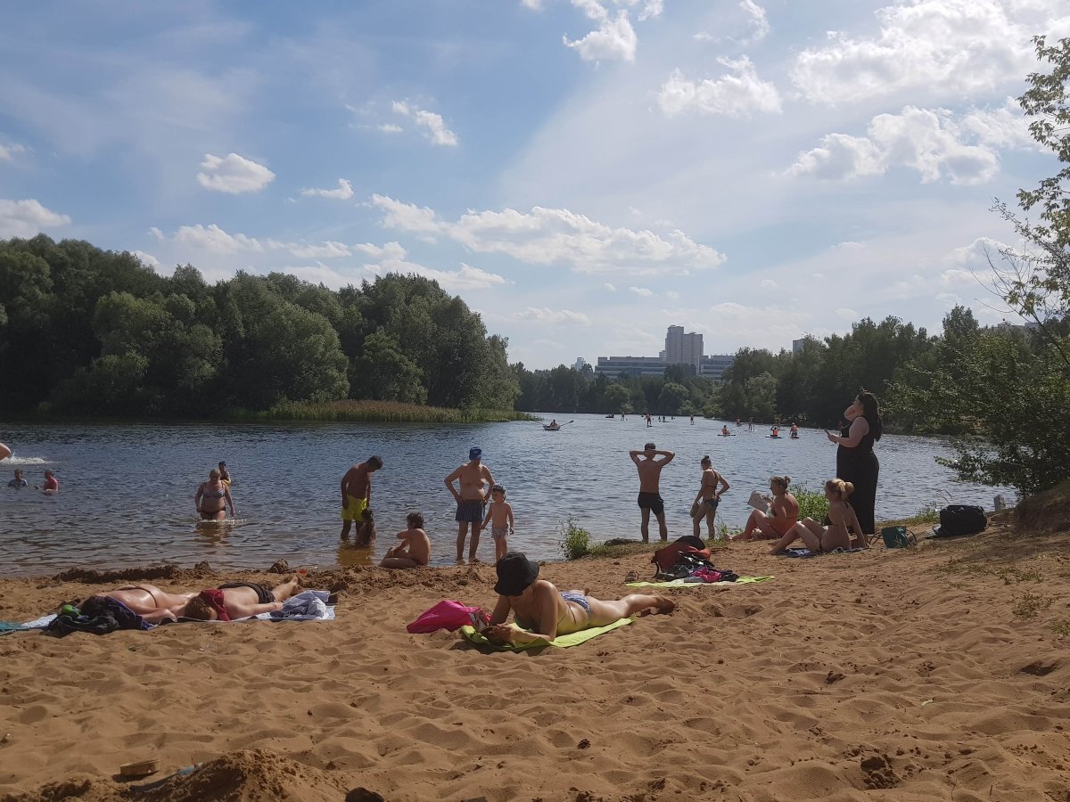 Серебряный Бор Строгино пляж