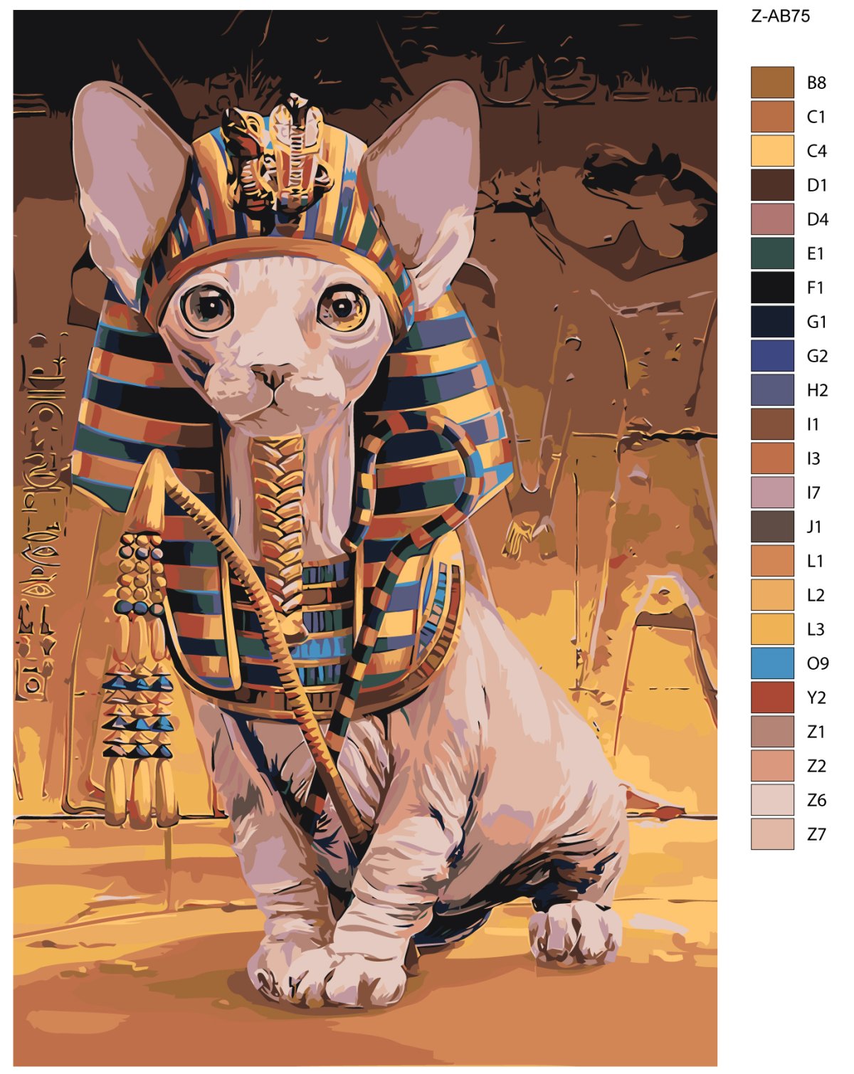 Кот сфинкс фараон