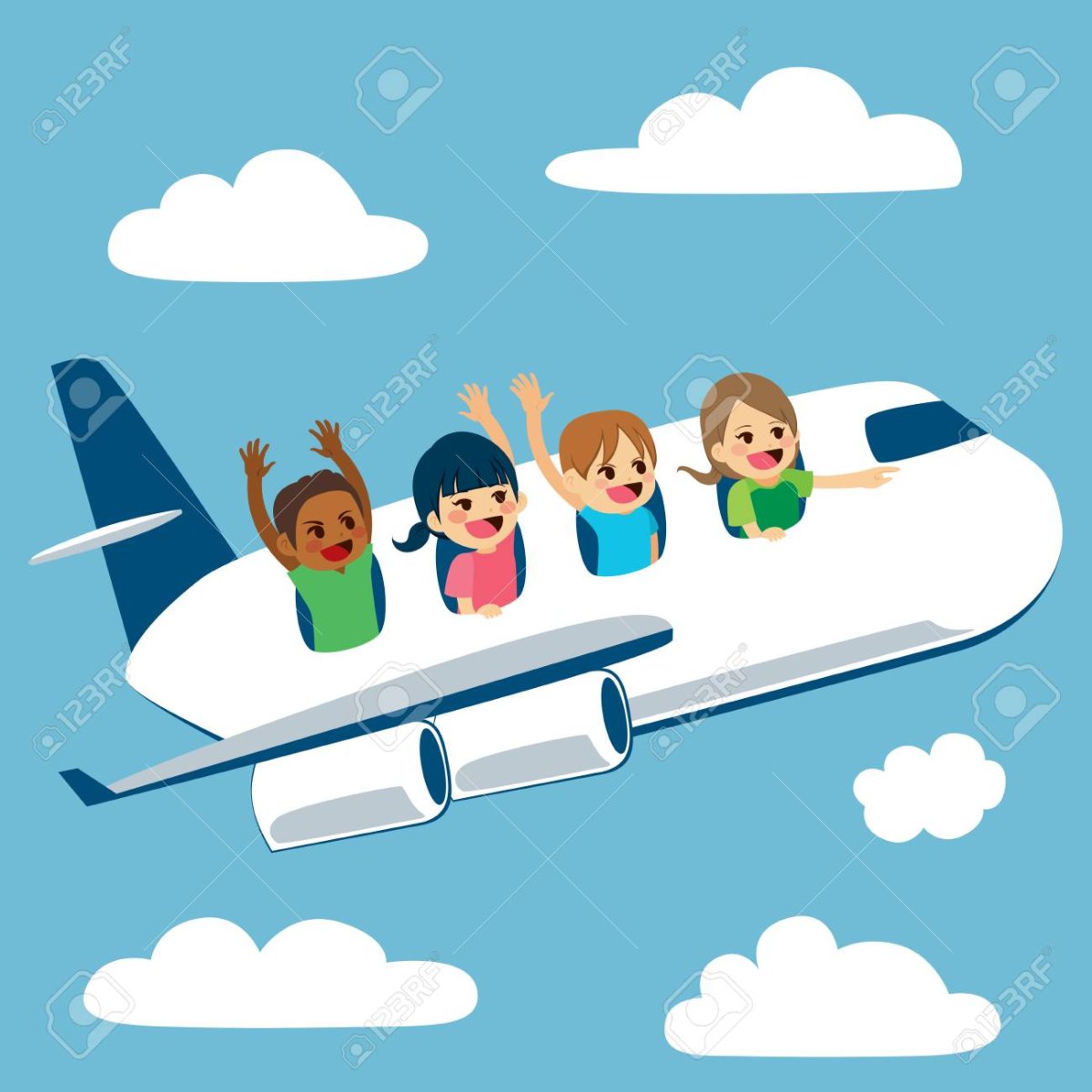 Путешествие на самолете для детей