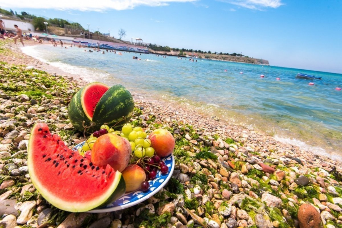 Море фрукты пляж