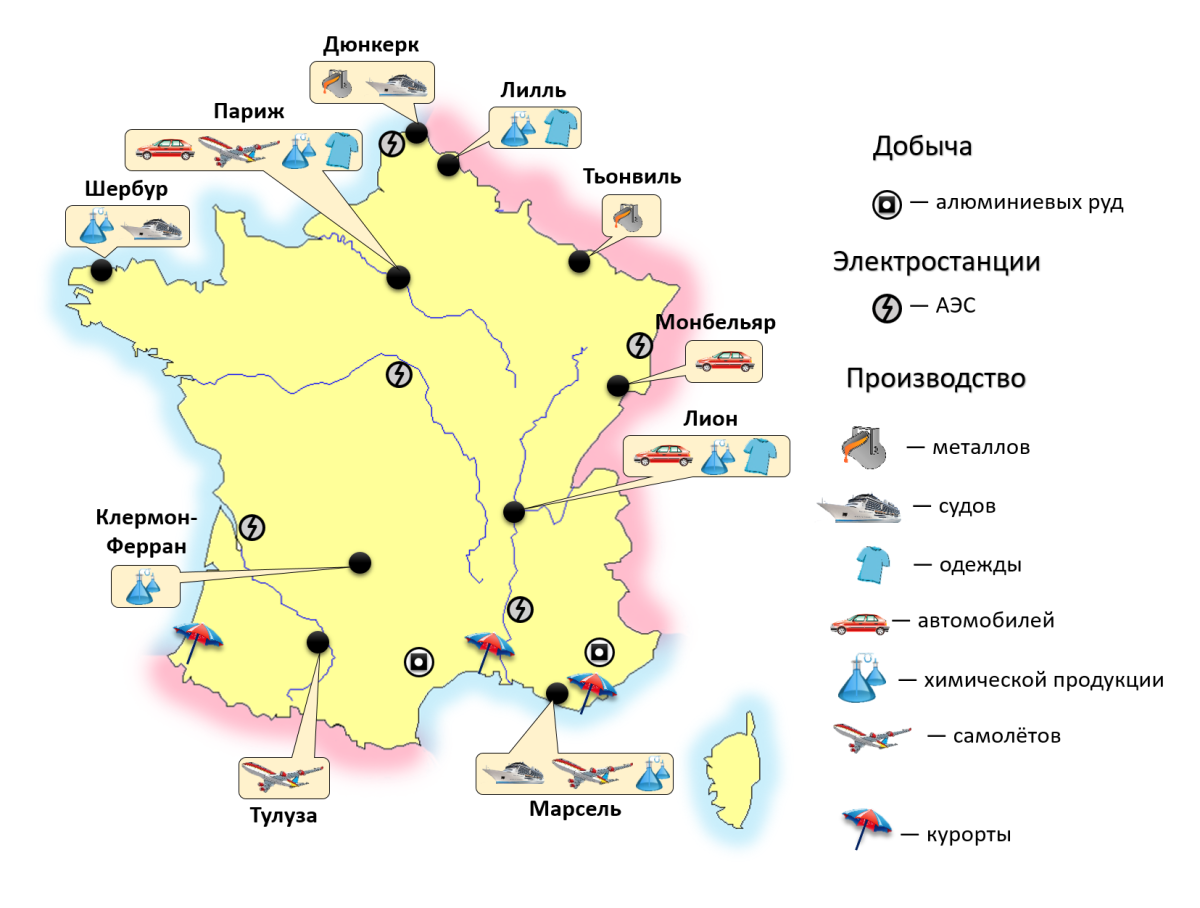Крупнейшие морские порты франции. Промышленные центры Франции на карте. Промышленность Франции карта. Минеральные ресурсы Франции карта. Полезные ископаемые Франции на карте.