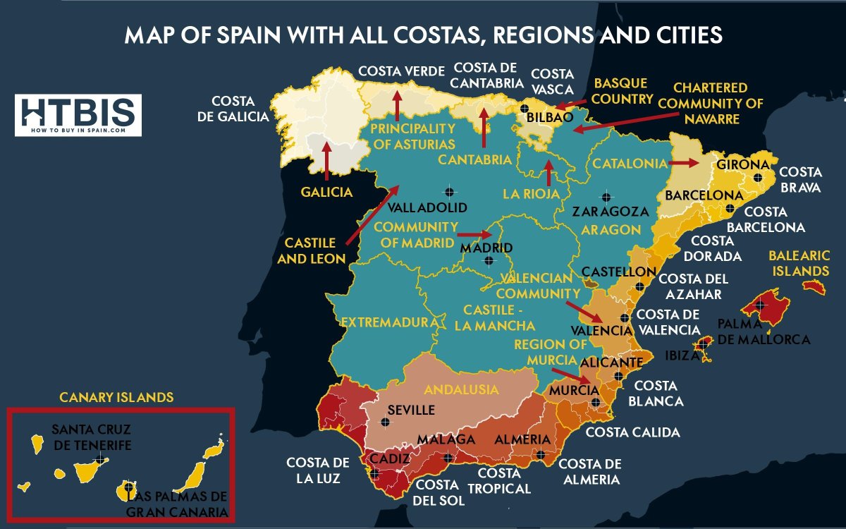 Испания регионы и провинции