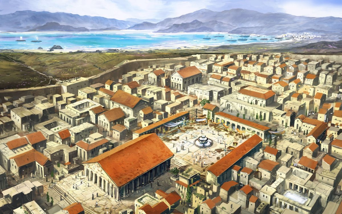 Главная площадь афин в древней греции
