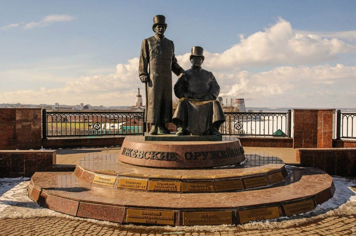 Достопримечательности Ижевска в векторных рисунках