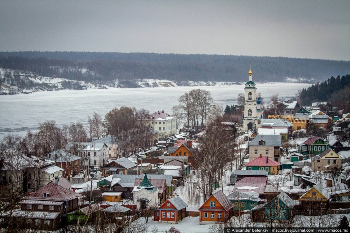 Деревянная Церковь в Плесе Левитан