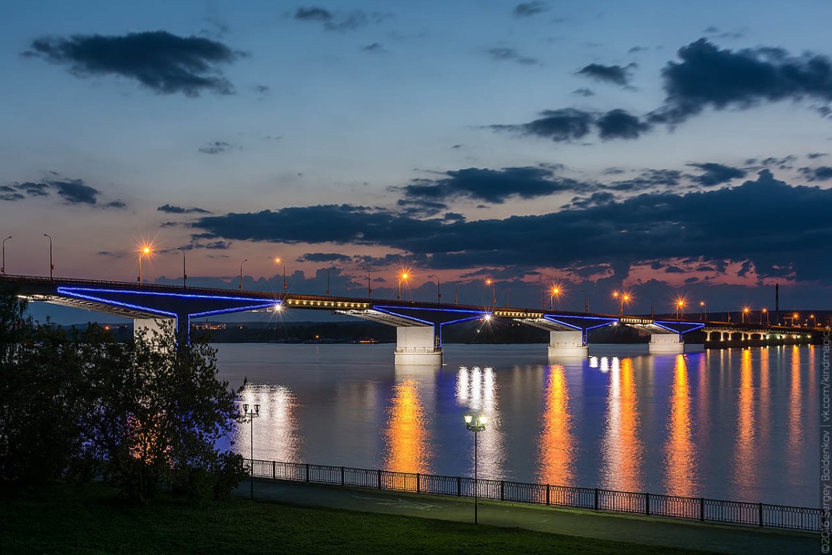 Пермь Камский мост и город