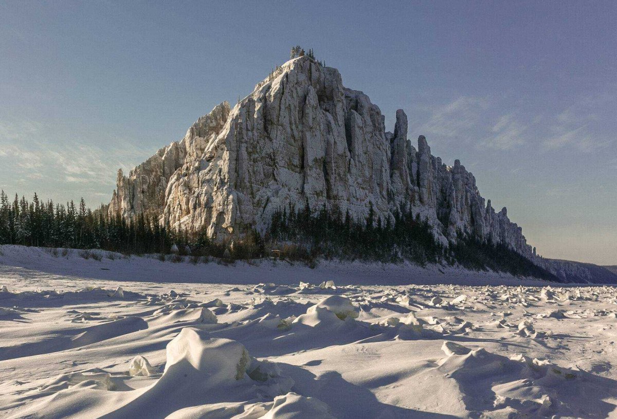 Памятник реке Лена в Якутии