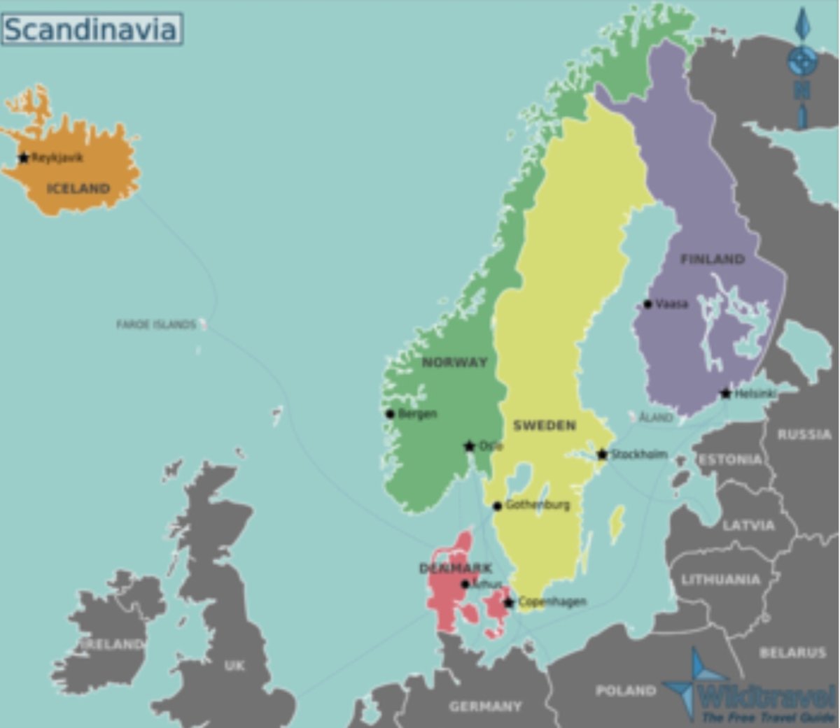 норвегия на карте европы