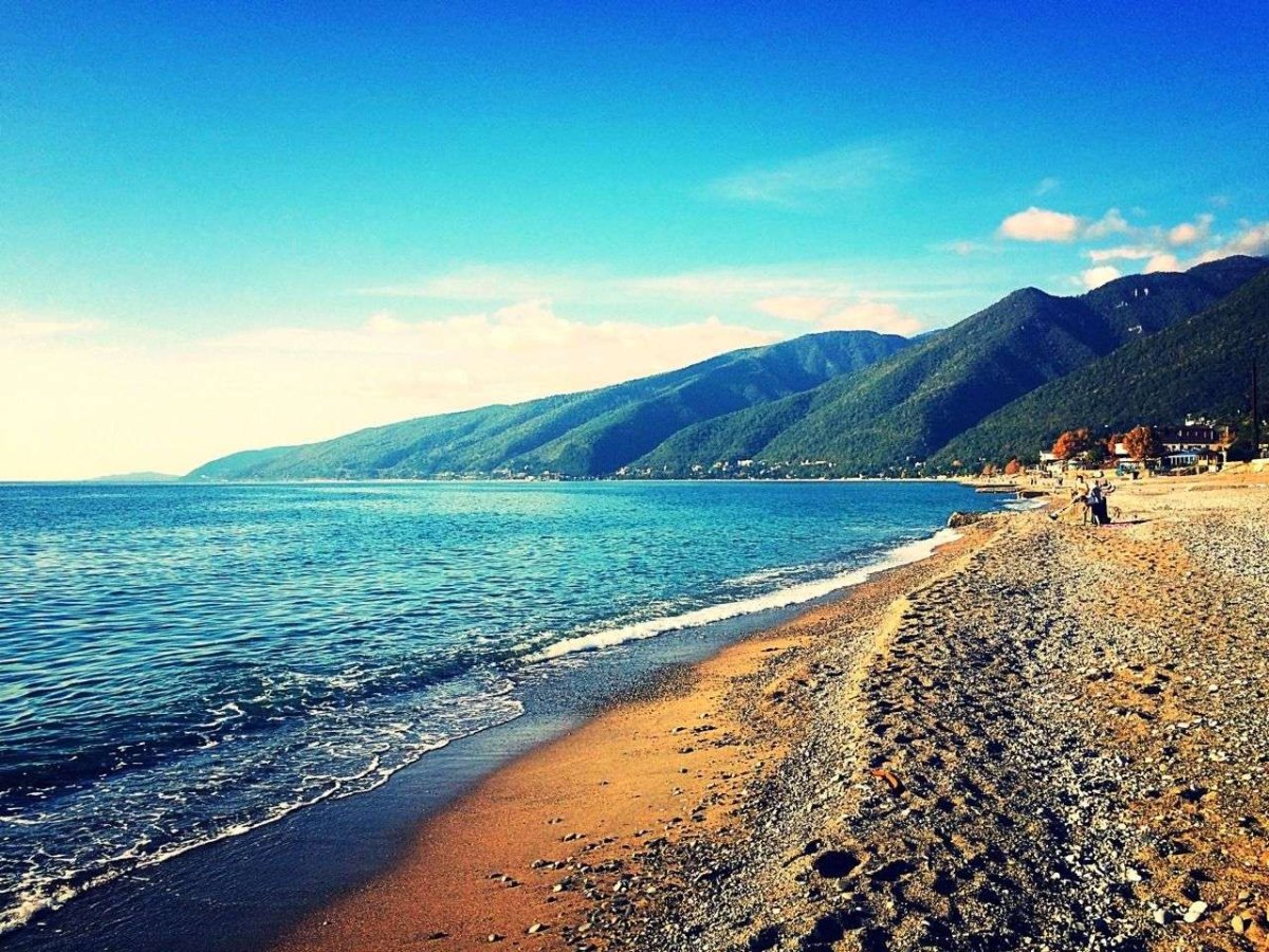 Абхазия море пляж