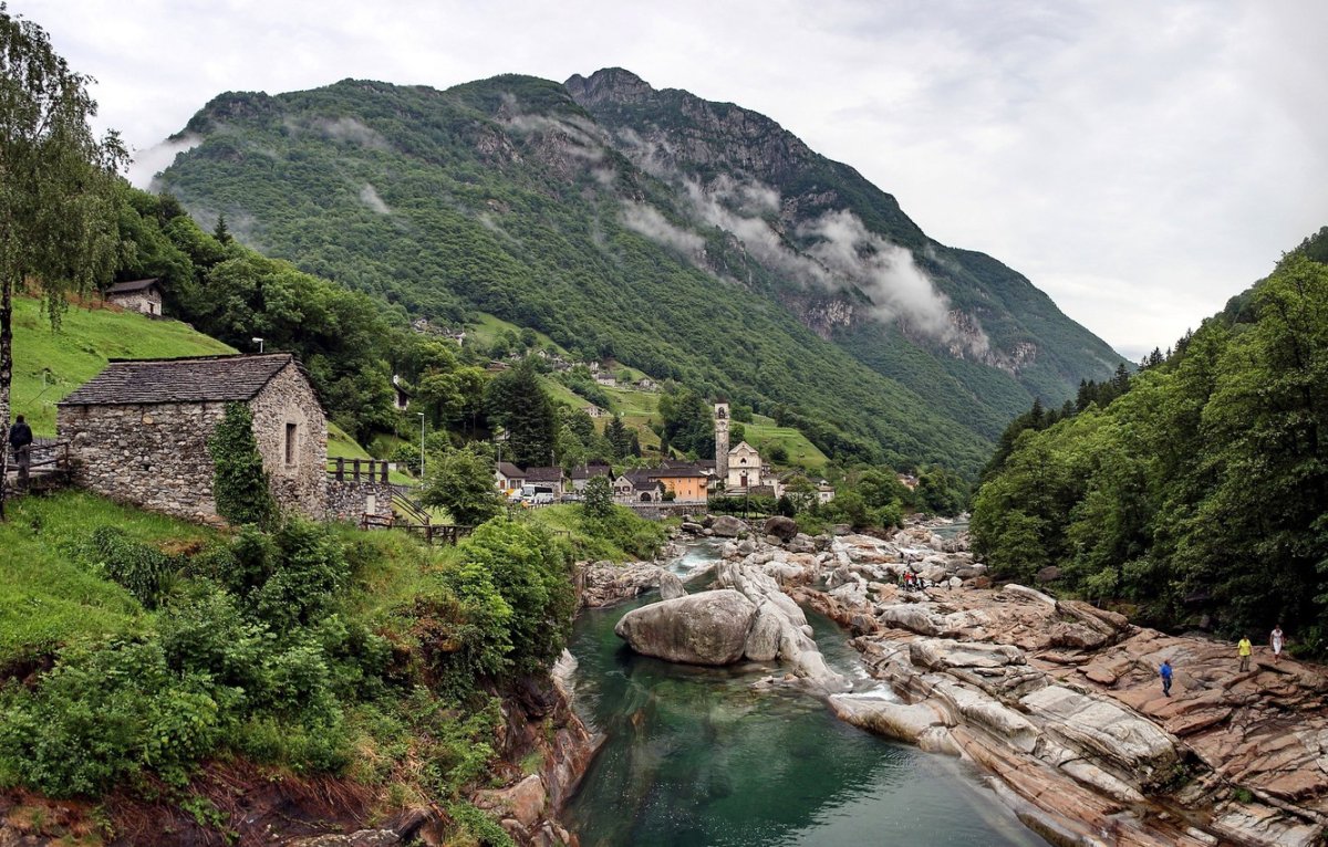 Деревушка Тичино, Швейцария