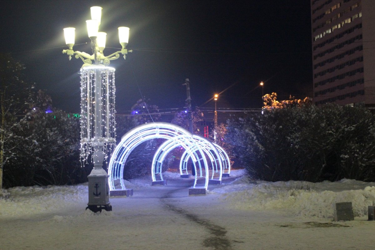 Мурманск центр зимой