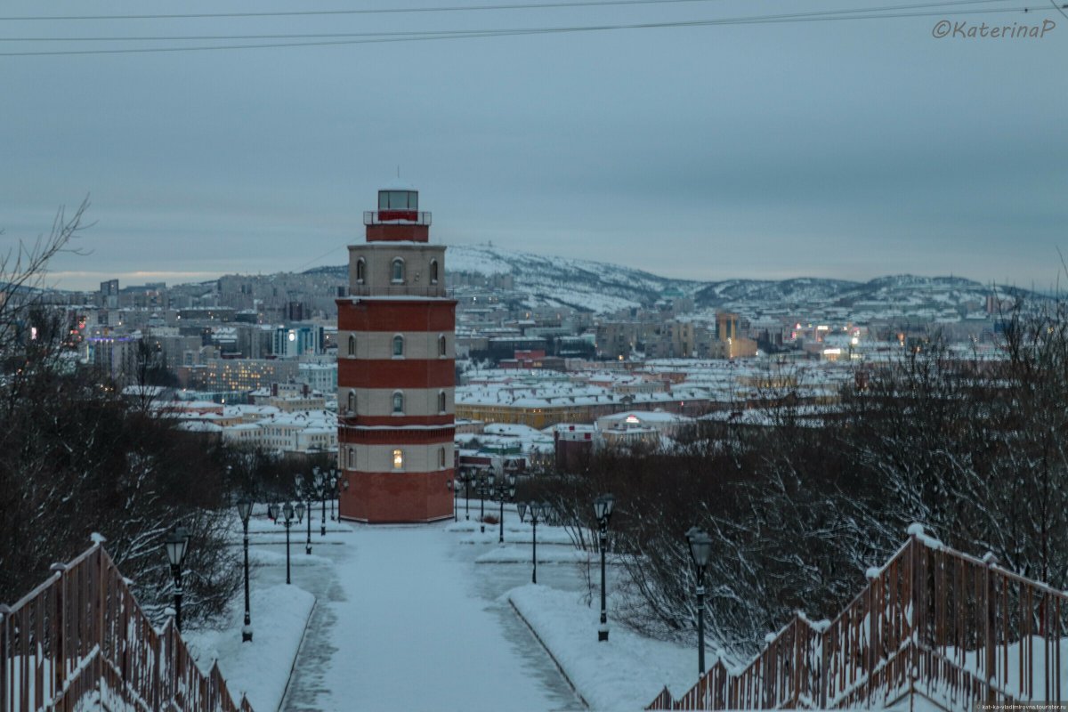 Мурманск Маяк зима