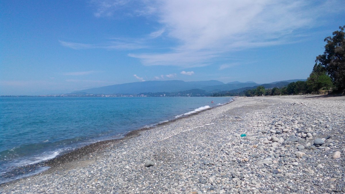 Абхазия Гагры море пляж