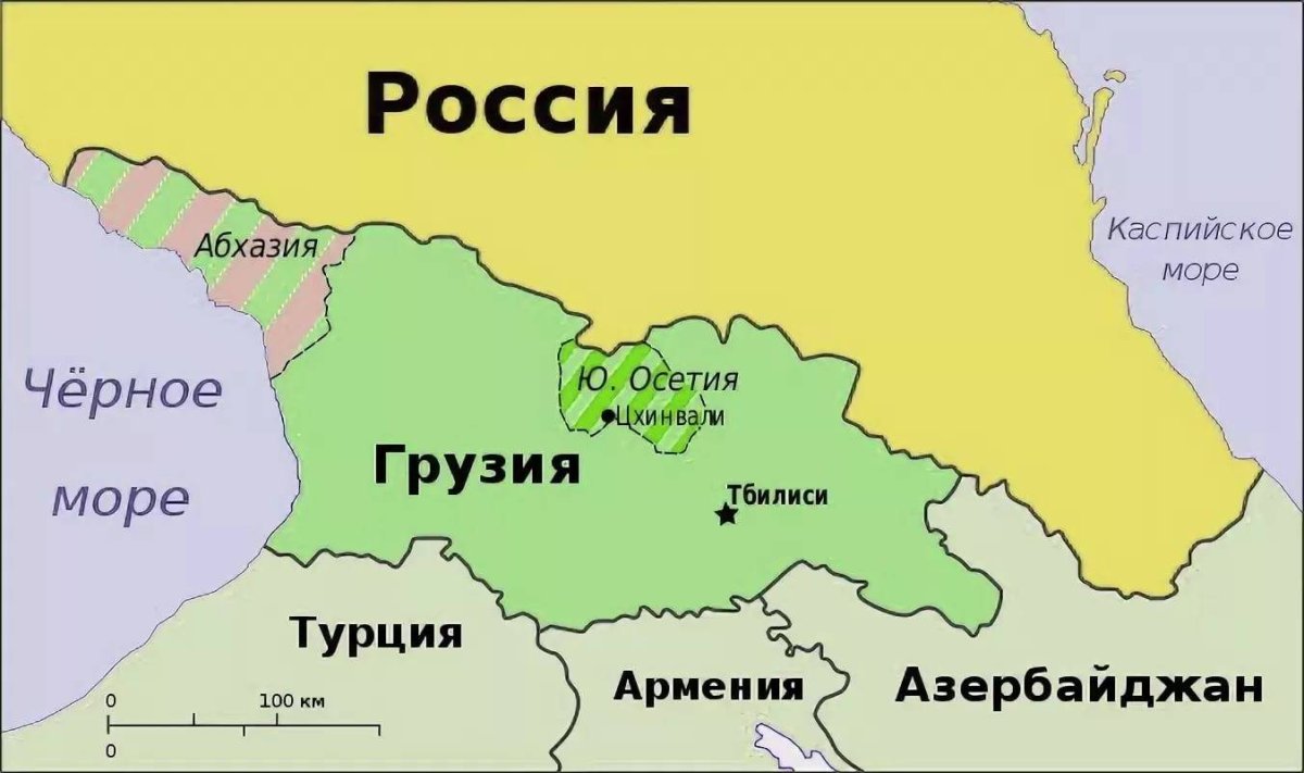 Карта Грузии и Абхазии