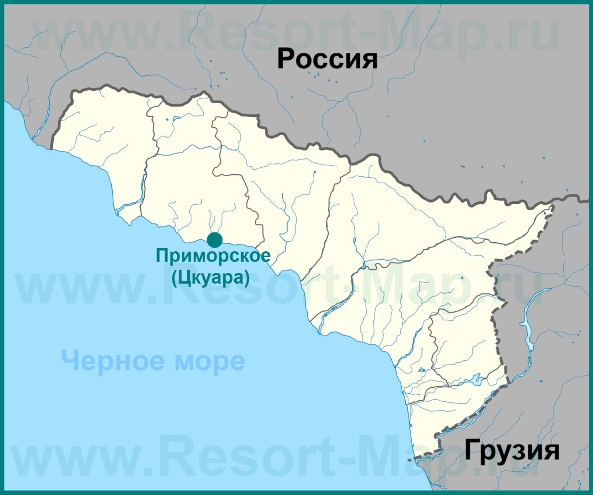 Мюссера Абхазия на карте Абхазии