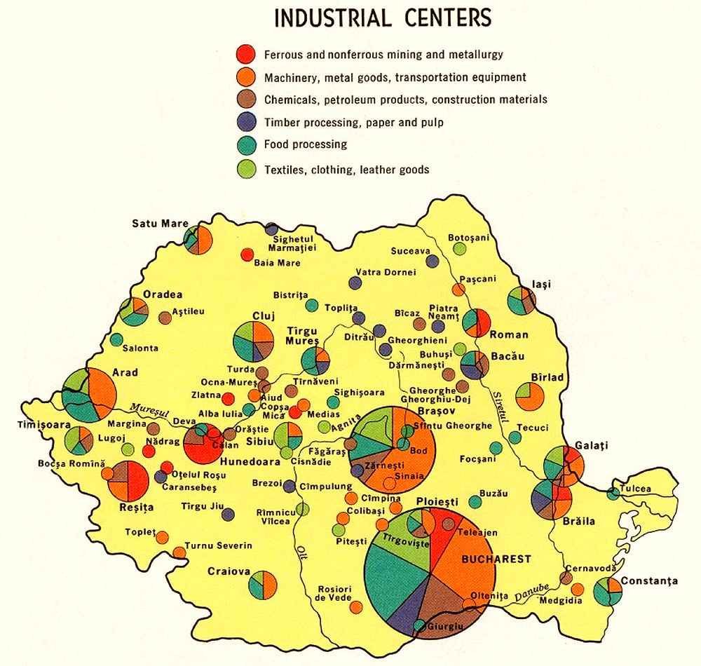 Экономическая карта румынии