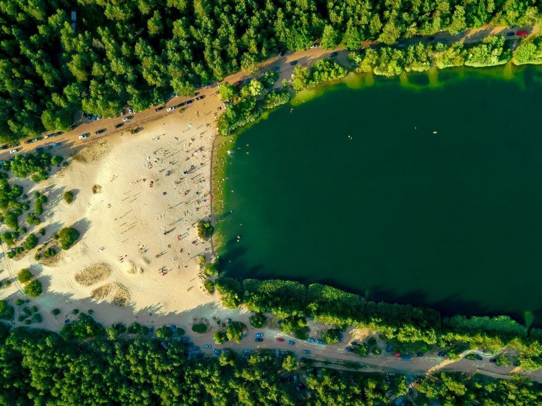 Озеро с белым песком в беларуси