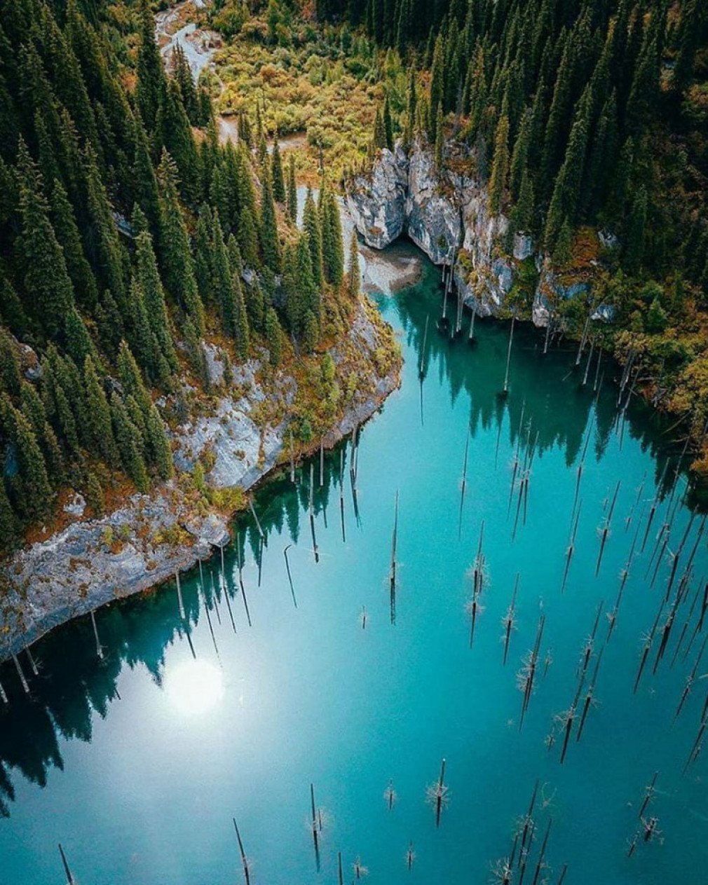 Kaindy Lake Kazakhstan