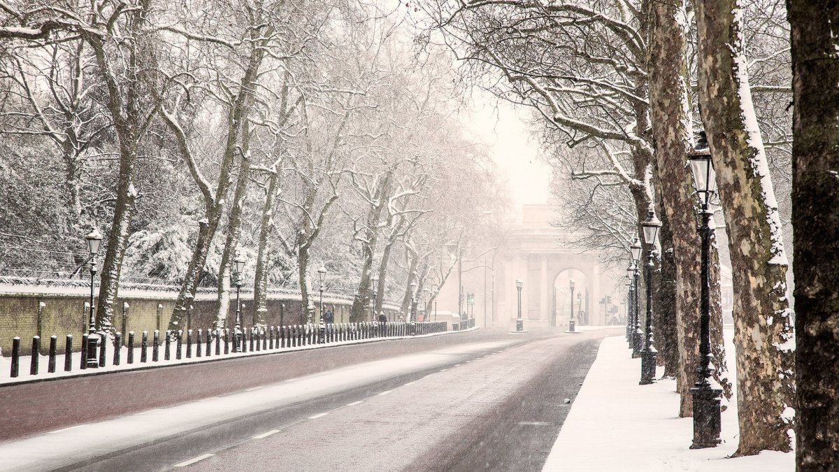 Снег в лондоне