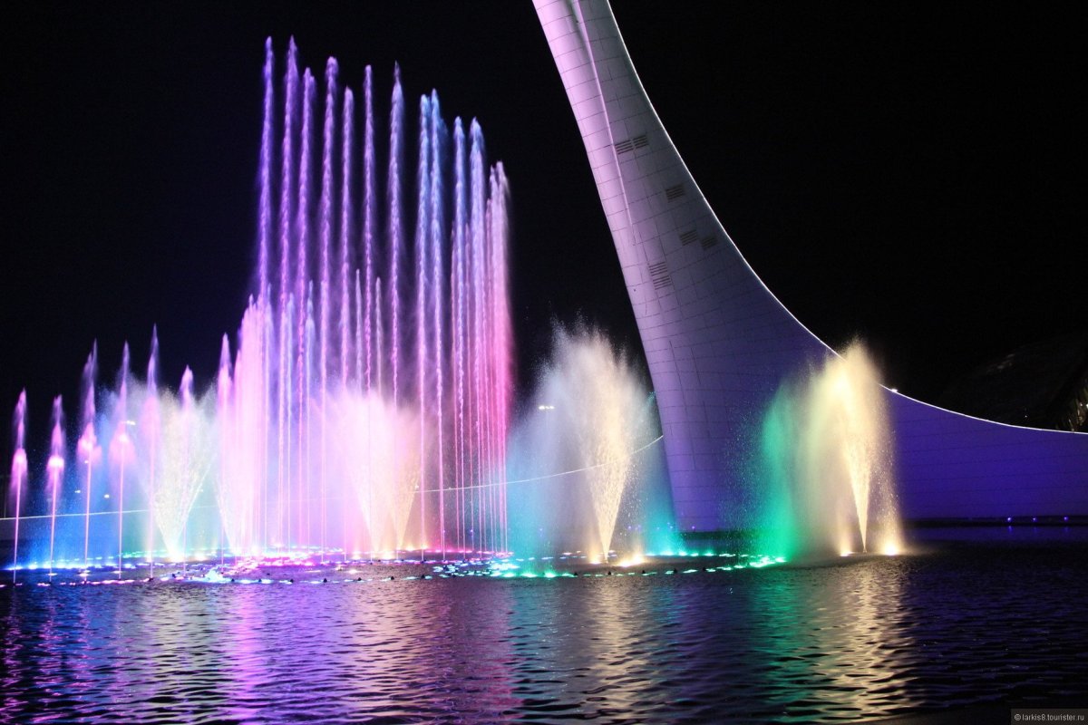 Олимпийская деревня сочи поющие фонтаны