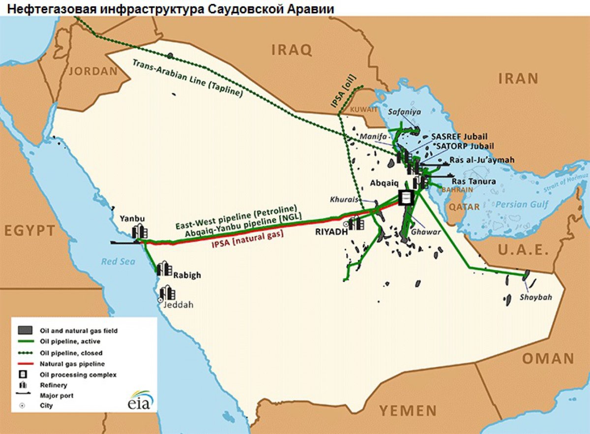 Саудовская Аравия полезные ископаемые карта