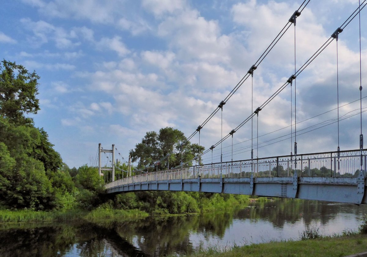 Самый длинный подвесной мост в беларуси