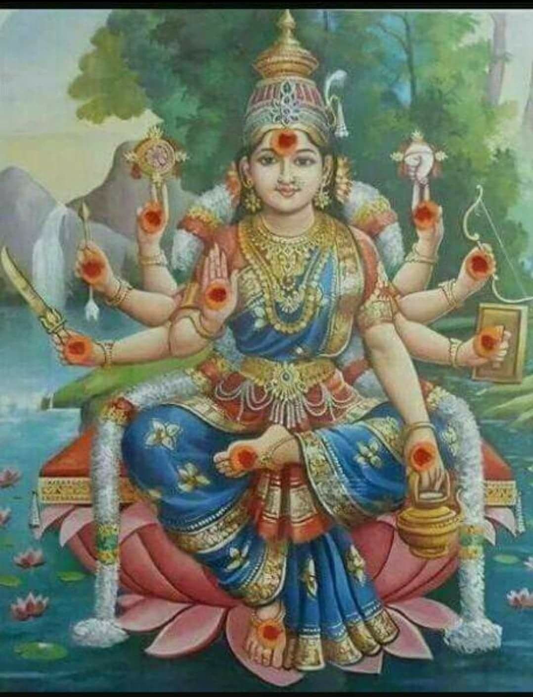 Шестирукая богиня индии