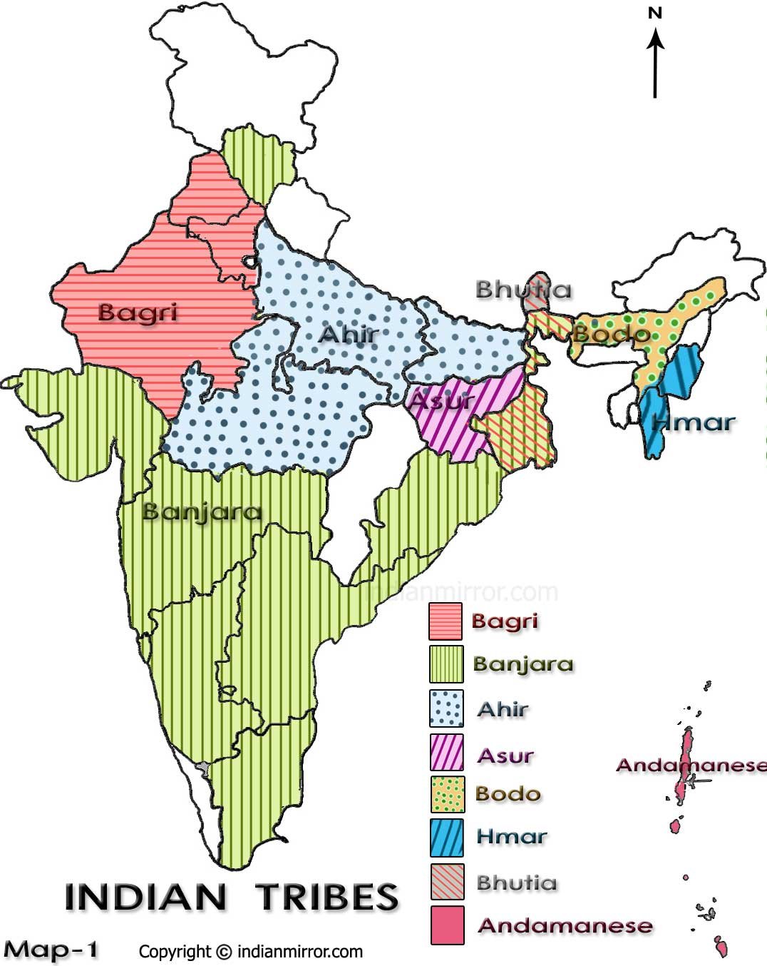 Main Amerindian Tribes Map