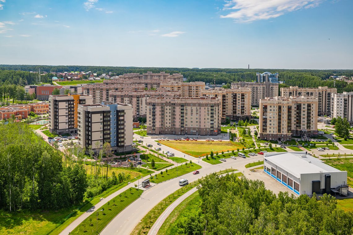 Микрорайоны поселка Кольцово Новосибирская