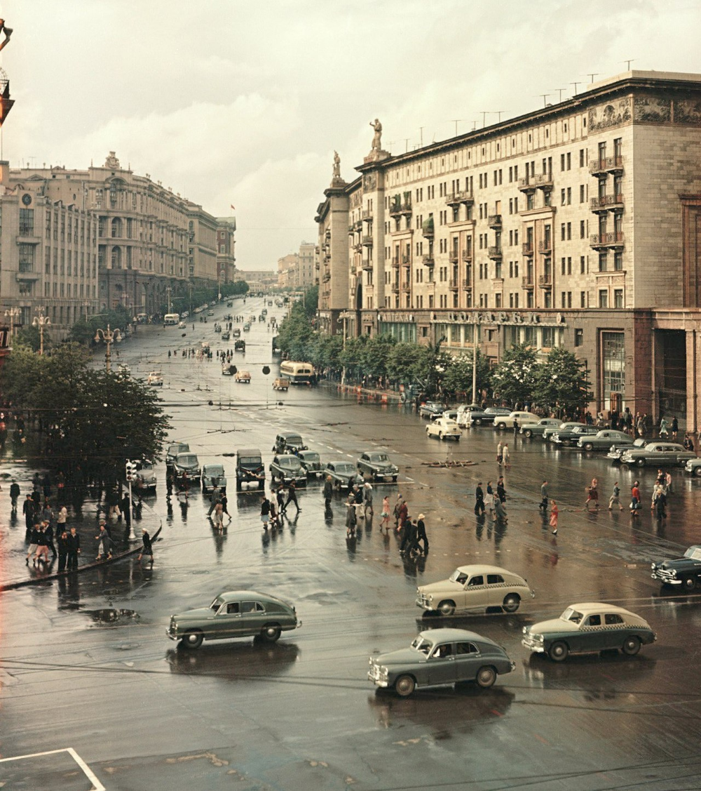 Тверская улица 1950-е. Красивые советские города. Советский Союз улицы. Советский Союз города.