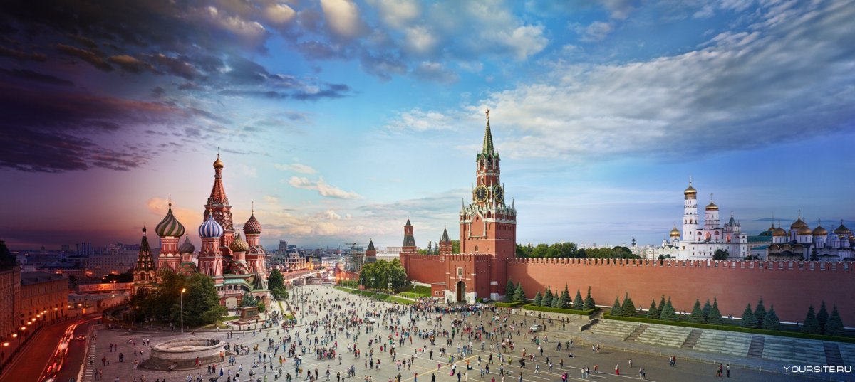 Панорама красной площади в Москве