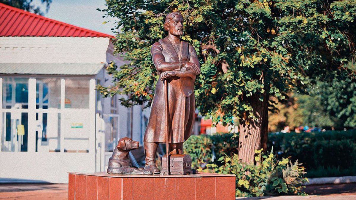 Памятники в парке Победы город Бирск
