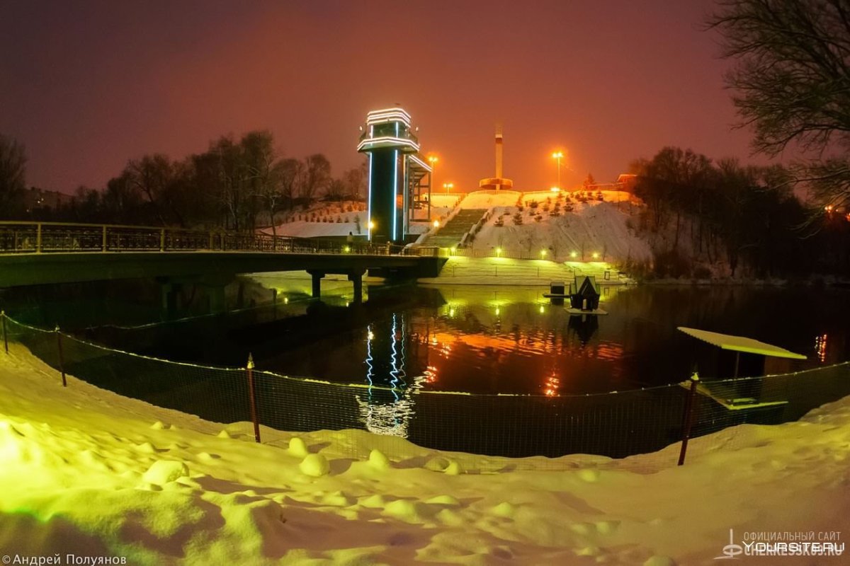 Черкесск зеленый остров зимой
