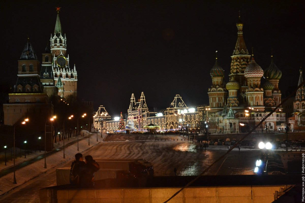 Красная площадь ночью